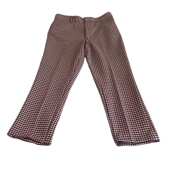 New Vintage Farah Houndstooth Print Red and White Plaid Pants 32/30 - Picture 2 of 9